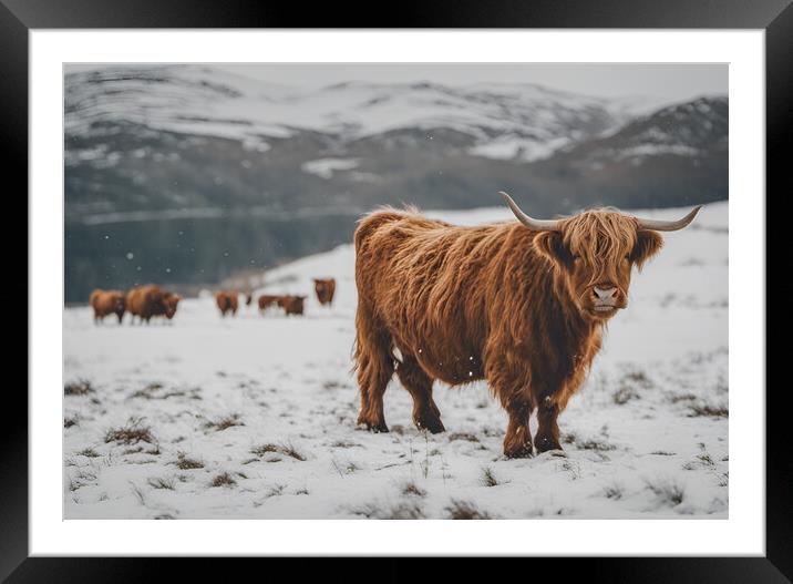 Highland Cattle Framed Mounted Print by Picture Wizard