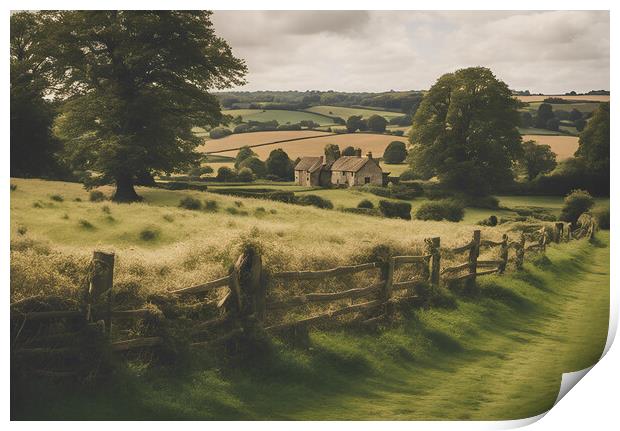 English Countryside Print by Picture Wizard