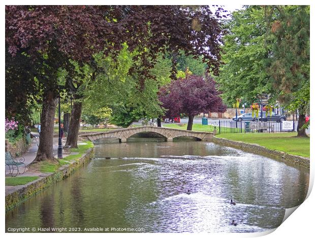 Bourton o the water Print by Hazel Wright