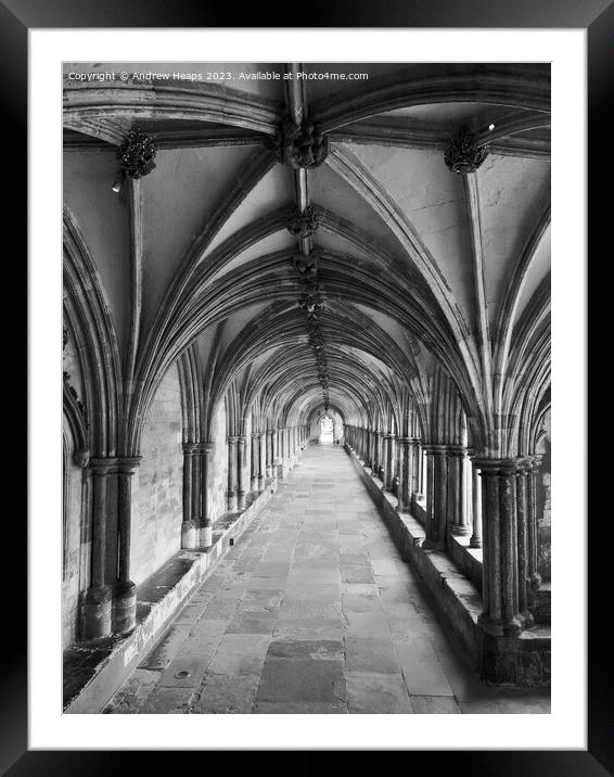 Tunnel in Norwich Cathedral Framed Mounted Print by Andrew Heaps