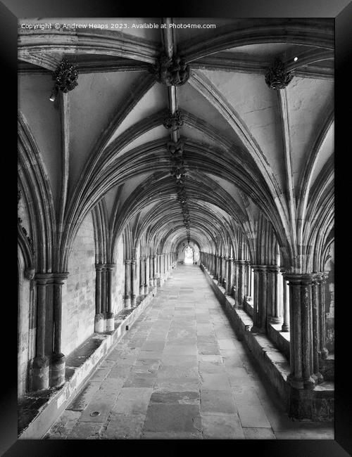 Tunnel in Norwich Cathedral Framed Print by Andrew Heaps