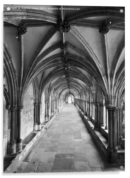 Tunnel in Norwich Cathedral Acrylic by Andrew Heaps