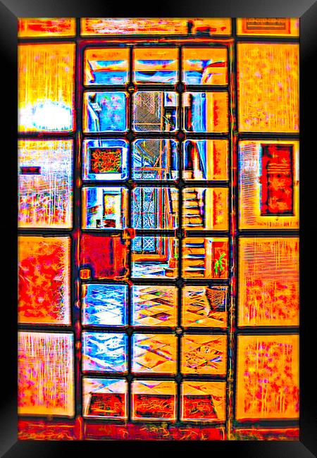Inside the Hotel - Abstract Framed Print by Glen Allen