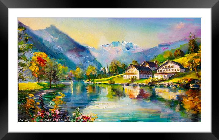 Lakeside Villas Framed Mounted Print by Mike Shields
