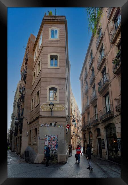 A Barcelona Street Framed Print by Glen Allen