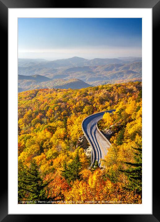Blue Ridge Parkway in Autumn Framed Mounted Print by Pierre Leclerc Photography