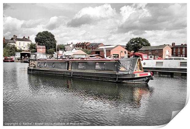 Narrowboat at Stourport-on-Severn Print by RJ Bowler