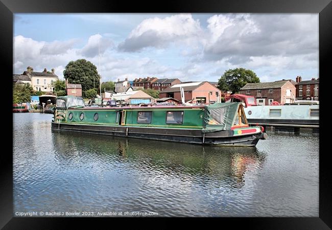 Narrowboat in Colour at Stourport-on-Severn Framed Print by RJ Bowler
