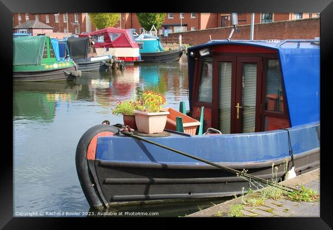 Colourful Narrowboats at Stourport-on-Severn Framed Print by RJ Bowler