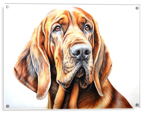 Bloodhound Acrylic by K9 Art