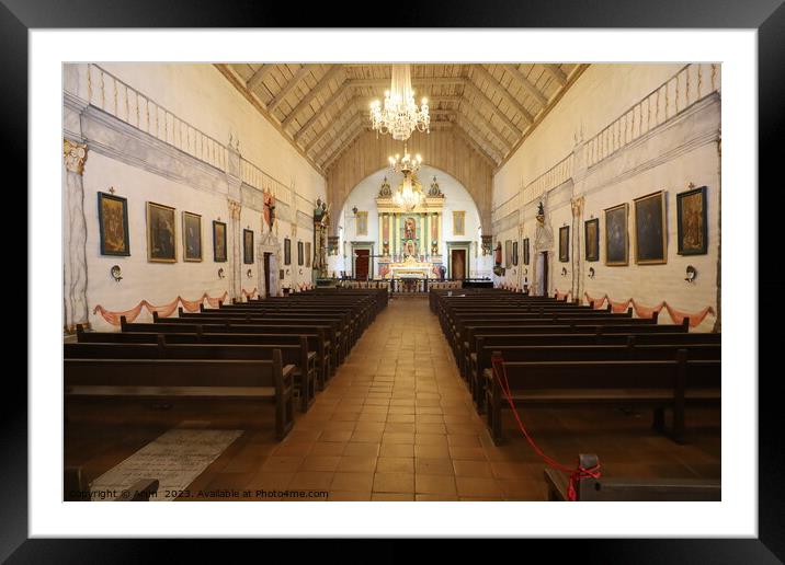 Mission San Jose, in Fremont California Framed Mounted Print by Arun 