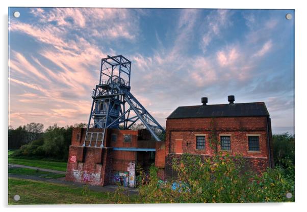 Barnsley Derelict Coal Mine Acrylic by Alison Chambers