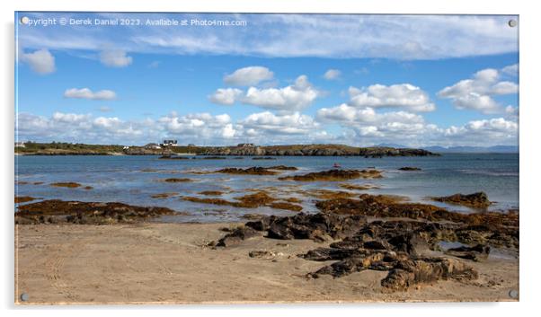 Borthwen Beach, Rhoscolyn, Anglesey Acrylic by Derek Daniel