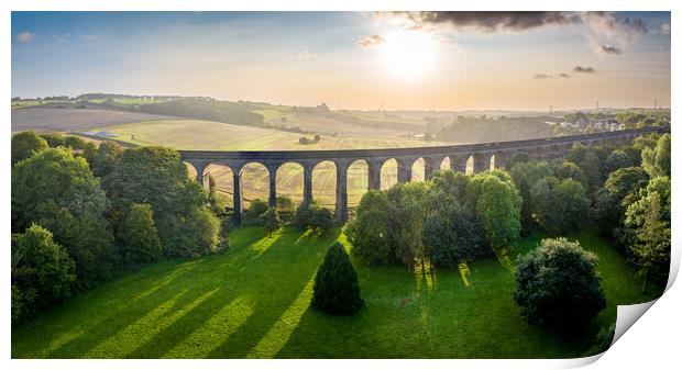 Penistone Viaduct Sunrise Print by Apollo Aerial Photography