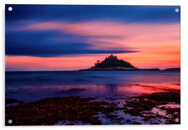 St Michael's Mount, Marazion, Cornwall.   Acrylic by Maggie McCall