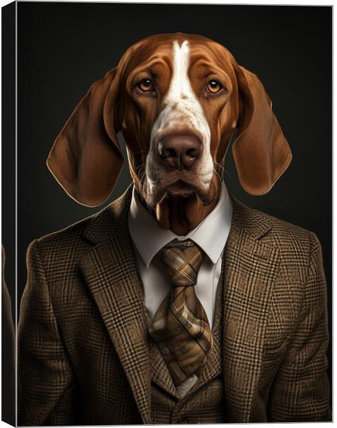 American English Coonhound Canvas Print by K9 Art