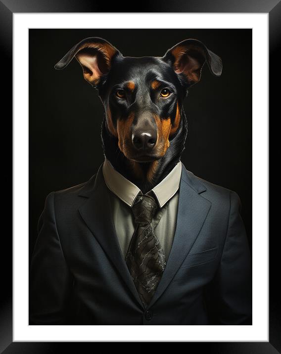 Beauceron Framed Mounted Print by K9 Art