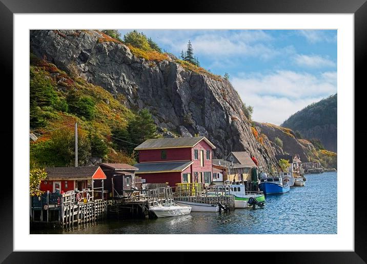 Autumn Colours in Quidi Vidi, Newfoundland, Canada Framed Mounted Print by Martyn Arnold