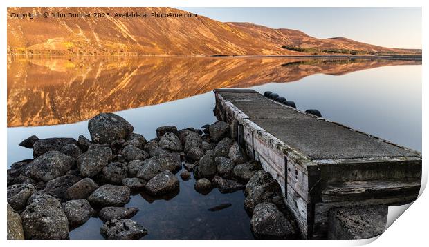 Loch Muick Reflections Print by John Dunbar