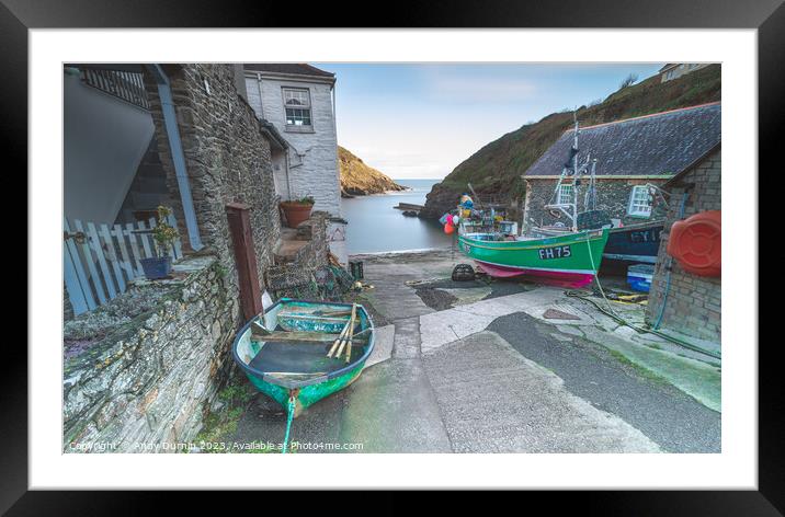 The Slipway at Portloe Framed Mounted Print by Andy Durnin