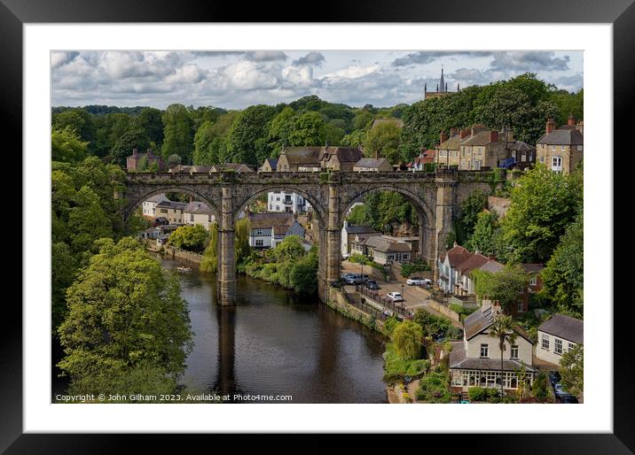 The Viaduct at Knaresborough Yorkshire UK Framed Mounted Print by John Gilham