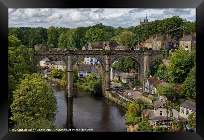 The Viaduct at Knaresborough Yorkshire UK Framed Print by John Gilham