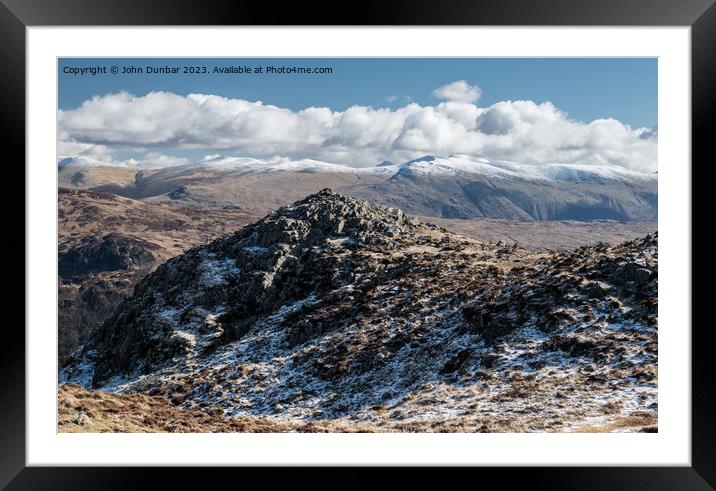 Winter on Maiden Moor Framed Mounted Print by John Dunbar