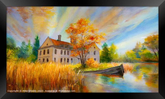 House by a River Framed Print by Mike Shields