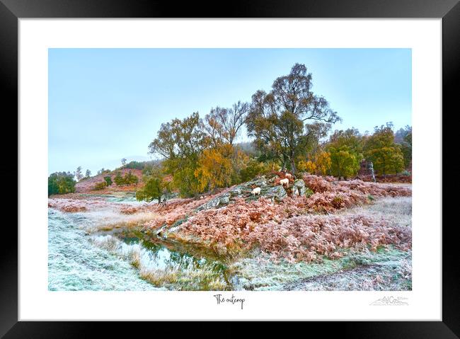 The outcrop.. A frosy  autumnal start to the day. Framed Print by JC studios LRPS ARPS