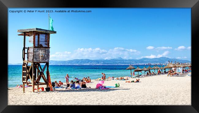 Arenal Beach Mallorca Framed Print by Peter F Hunt