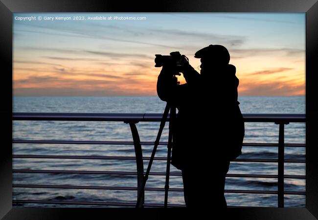 The sunset photographer Framed Print by Gary Kenyon