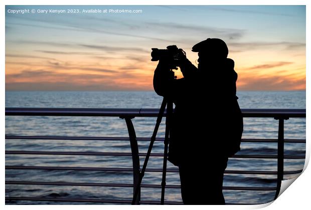The sunset photographer Print by Gary Kenyon