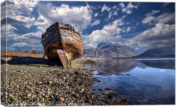 The Corpach Shipwreck Canvas Print by Tom McPherson