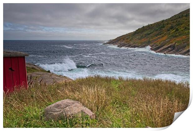 Rough Seas at Petty Harbour, Newfoundland, Canada Print by Martyn Arnold