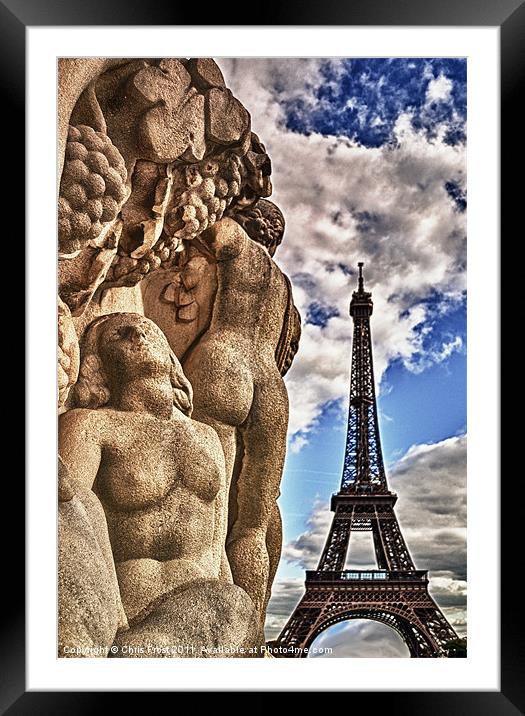 Nudes at the Eiffel Framed Mounted Print by Chris Frost