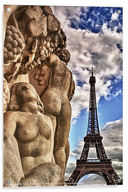 Nudes at the Eiffel Acrylic by Chris Frost