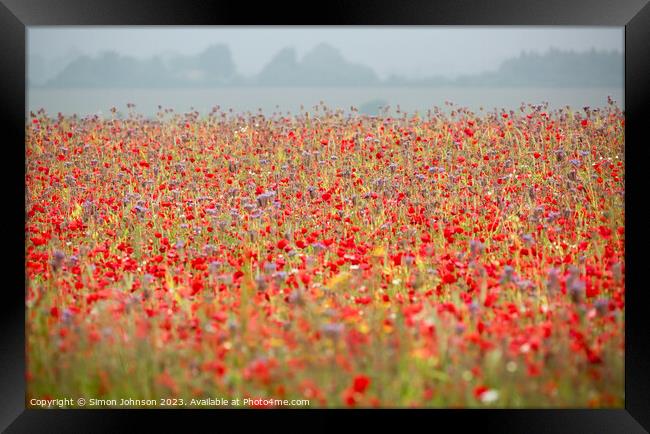 Outdoor field Framed Print by Simon Johnson