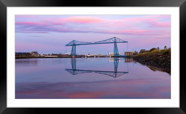 Tees Transporter reflections Framed Mounted Print by Kevin Winter
