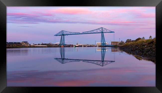 Tees Transporter reflections Framed Print by Kevin Winter