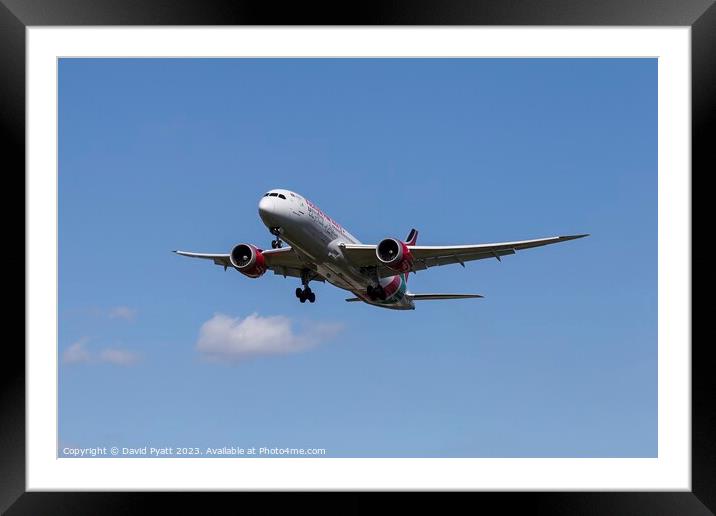 Kenya Airways Boeing 787  Framed Mounted Print by David Pyatt