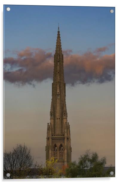 Square Church Spire Halifax Acrylic by Glen Allen