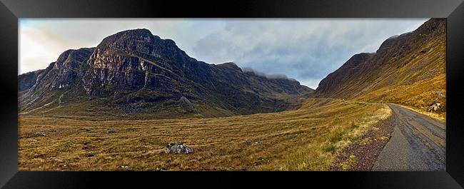 Highland cliff panorama Framed Print by Gary Eason