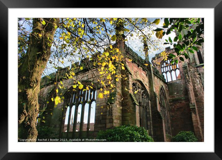 Old Coventry Cathedral Framed Mounted Print by RJ Bowler