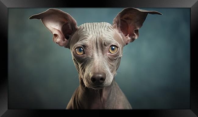 American Hairless Terrier  Framed Print by K9 Art