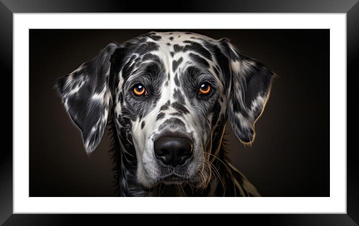 American Leopard Hound Framed Mounted Print by K9 Art