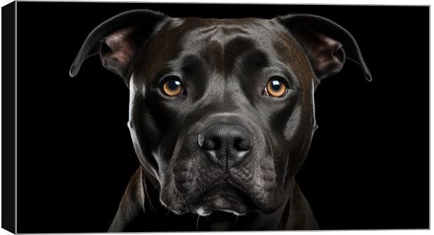 American Staffordshire Terrier Canvas Print by K9 Art