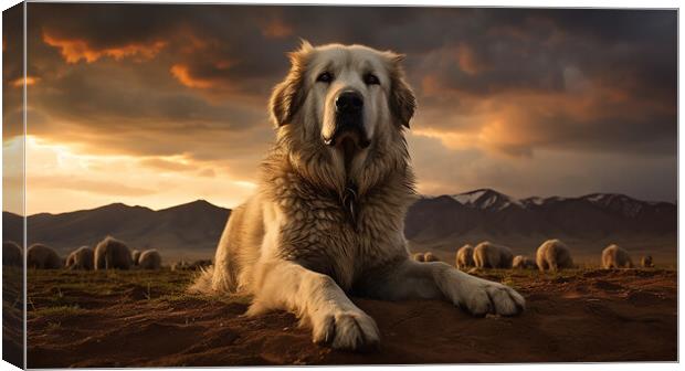 Anatolian Shepherd Dog Canvas Print by K9 Art