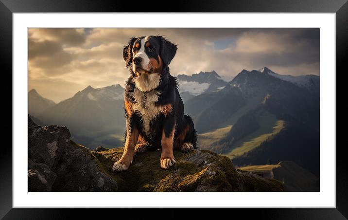 Appenzeller Sennenhund Framed Mounted Print by K9 Art