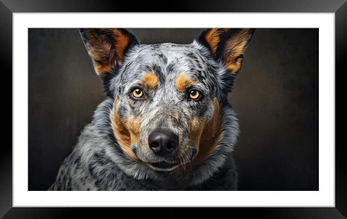 Australian Cattle Dog Framed Mounted Print by K9 Art