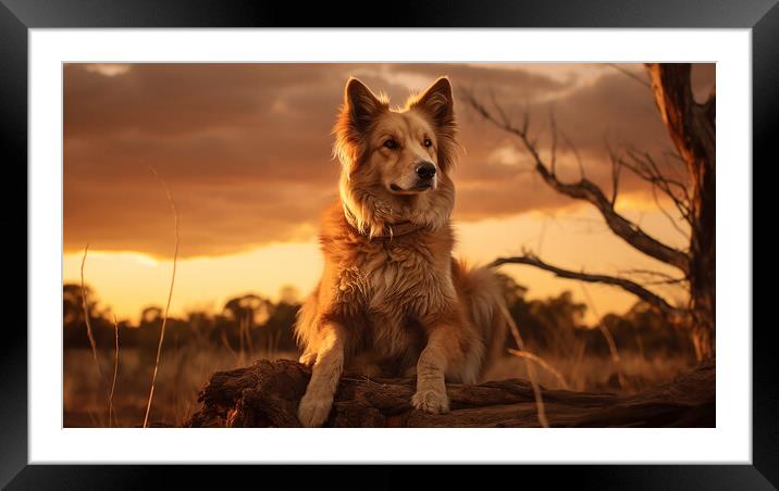 Australian Stumpy Tail Dog Framed Mounted Print by K9 Art